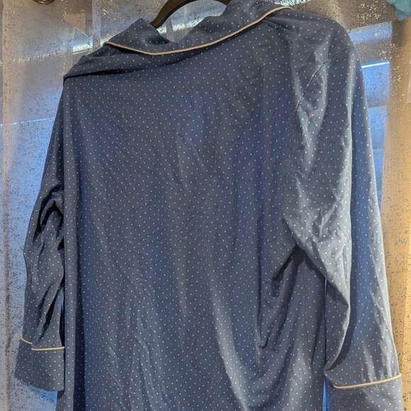 Ralph Lauren Blue Polka Dot Nightgown Night Dress Pajama Size Large 100% Cotton - Picture 6 of 9